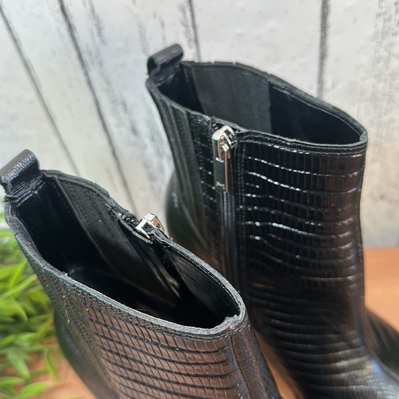 Marc Fisher LTD Mariel 2 Pointed Toe Heeled Croc Embossed Western Bootie… - Picture 5 of 13